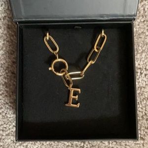 Joolz by Martha Calvo Initial Lariat Necklace “E”